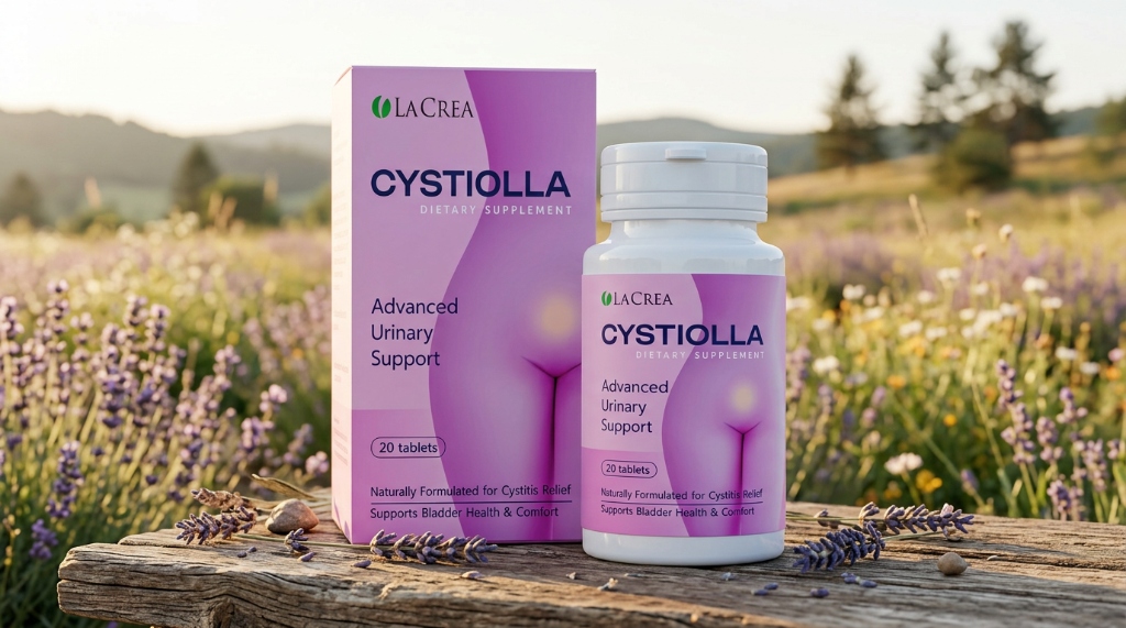 Cystiolla étrend-kiegészítő természetes levendulamező háttérrel